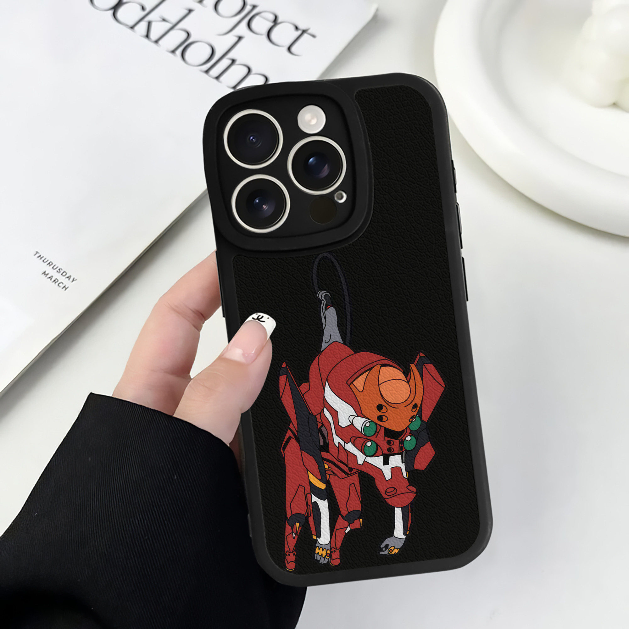 （画像用） EVA 新世紀エヴァンゲリオン 【iPhone 16シリーズ対応】シリコンスマホケース（レザー調） 材質：シリコン